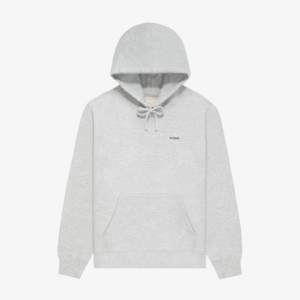 White Micro Logo Hoodie