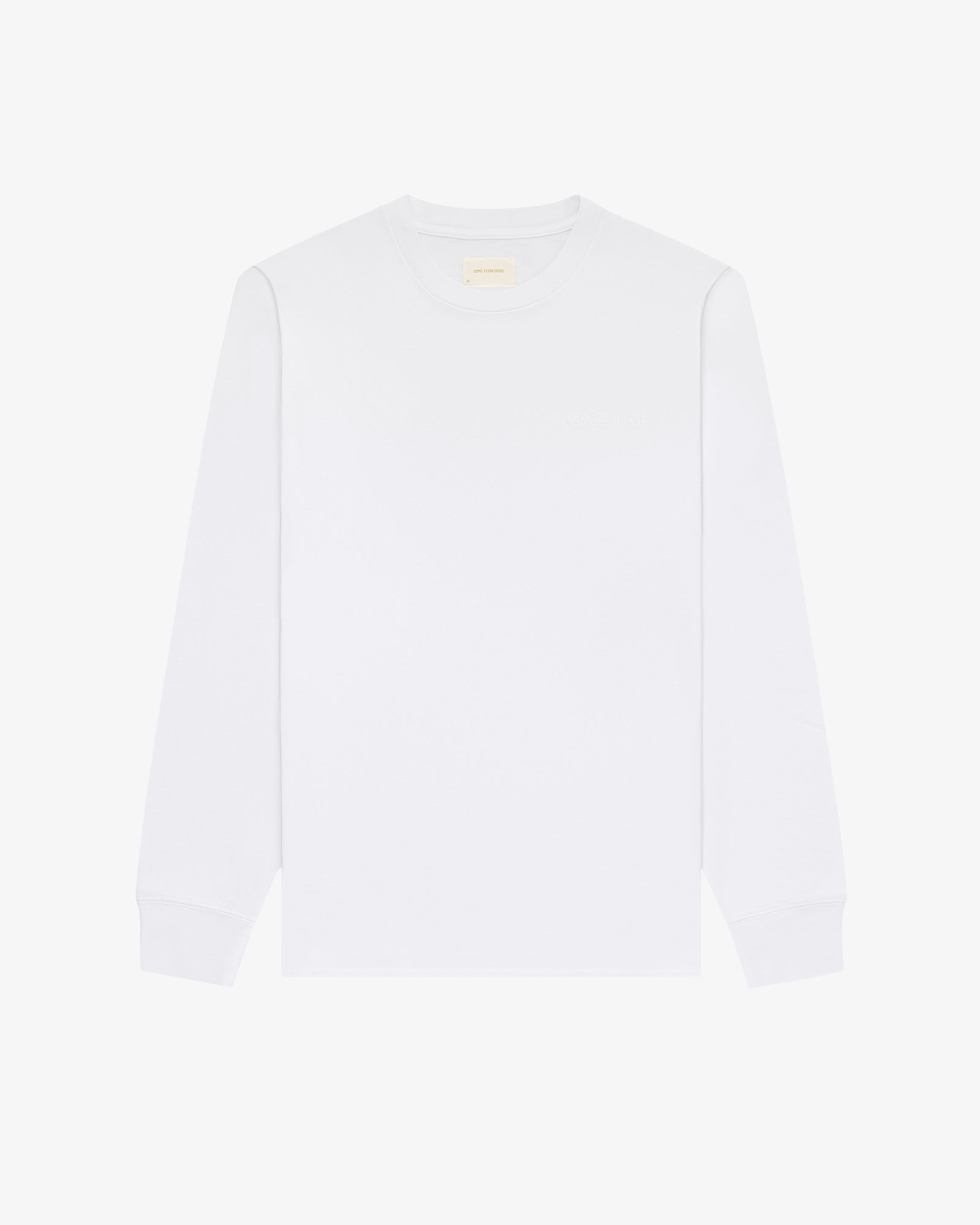 White Long-Sleeve Tonal Logo Tee White Long-Sleeve Tonal Logo Tee
