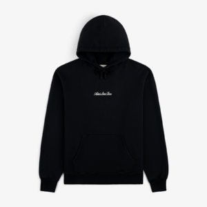 Black Embroidered Logo Hoodie