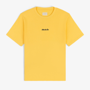 Yellow Embroidered Logo Tee