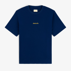 Blue Embroidered Logo Tee