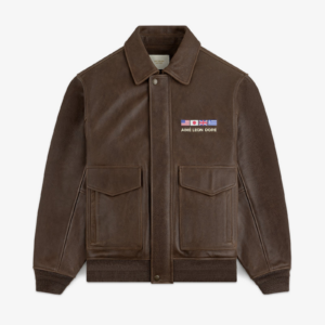 Brown Aime Leon Dore Leather Flight Jacket